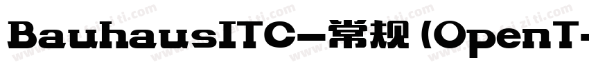 BauhausITC-常规 (OpenT字体转换